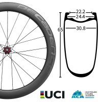 35% Off 65mm 1440g Improved 2024 Weight Carbon Clincher Wheel Set & Free Shipping Worldwide